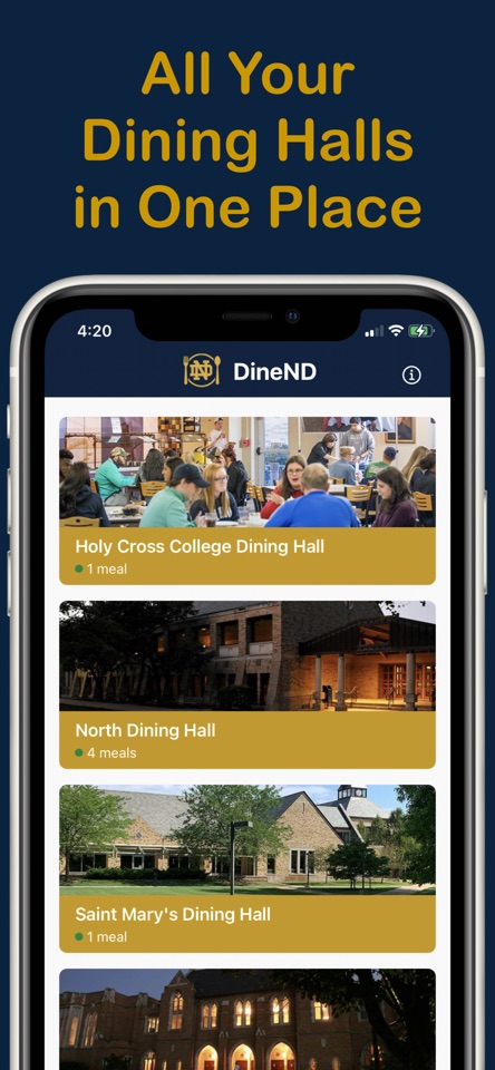 DineND dining hall browser